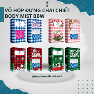 Vỏ hộp đựng chai chiết body mist BBW - 5 chai 10ml - Bath & body works - Có bóng kính