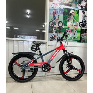[Tặng Ống Bơm] Xe Đạp Trẻ Em FASCINO 120R - Dành cho bé trai từ 7-9 tuổi -Vòng Bánh 20"-Bảo Hành 24 Tháng