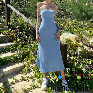 đầm ống ôm body màu xanh blue