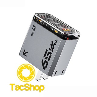 Sạc Nhanh 65W WEKOME WP-U156 2 cổng TYPE-C - 1 cổng USB-A hỗ trợ sạc nhanh GAN cho laptop, máy tính bảng, điện thoại