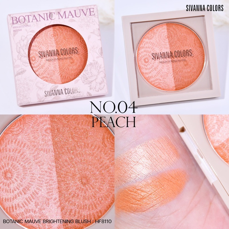 PHẤN MÁ SIVANNA COLORS HF8110 BOTANIC MAUVE BRIGHTENING BLUSHB HF8110  11g