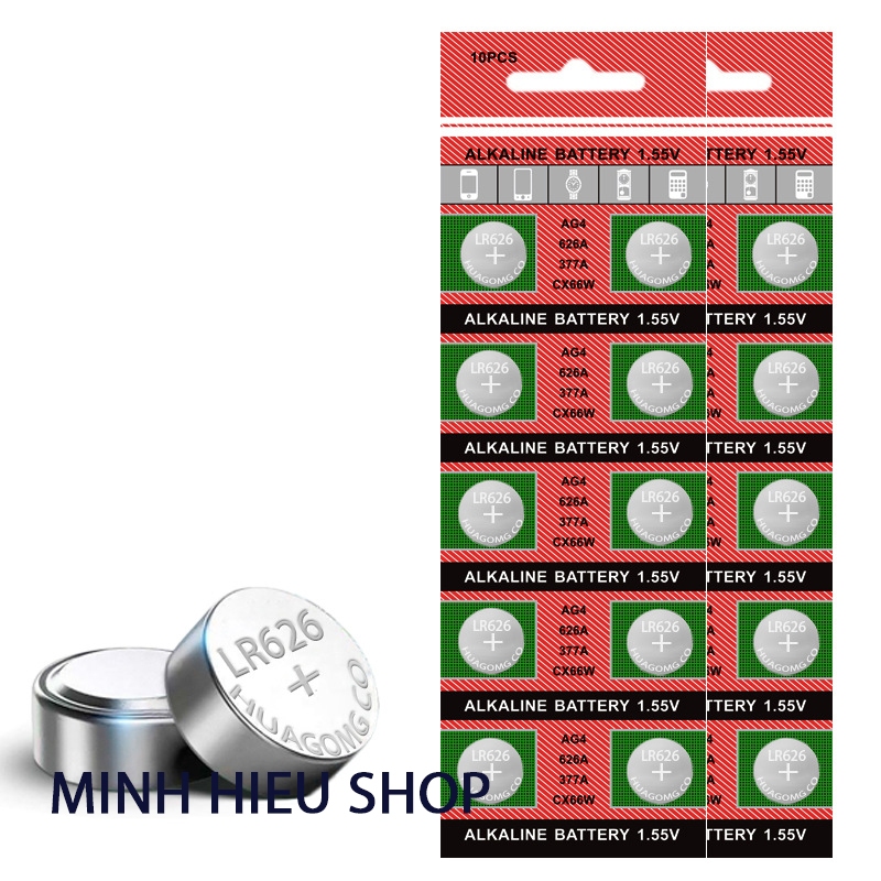 Pin AG1/AG3/AG4/AG10/AG13_10 Viên_ Pin dùng cho đồng hồ/máy tính và các thiết bị điện tử