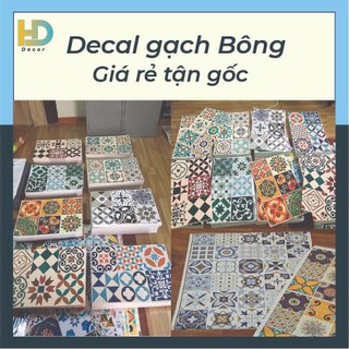 Decal Gạch Bông miếng lẻ 20x20cm - Decal dán tường, dán bếp - Trang trí nhà cửa