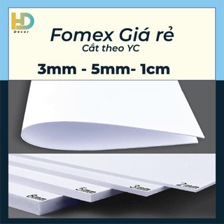 Fomex, formex, tấm fomex cứng trắng 2mm, 3mm, 5mm, 8mm, 10mm A2 A3 A4 A5 làm mô hình DIY