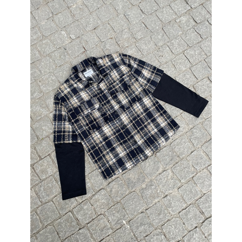 áo khoác flannel Oversize Wool Flannel Jacket
