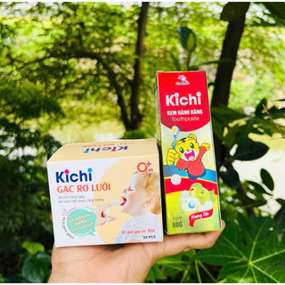Gạc rơ lưỡi răng miệng cho bé Kichi ( gạc tẩm dd vệ sinh răng miệng)