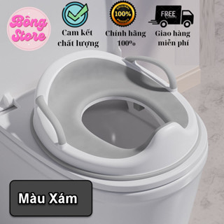   Mẫu mới 2024  Bệ lót thu nhỏ bồn cầu có tay vịn cho trẻ em từ 1-8 tuổi,giúp bé tự đi vệ sinh chống táo bón -Bông Store 