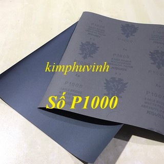 01 tờ - giấy nhám nhật đen p1000 - giấy nhám nước kovax số 1000 - giấy nhám chà sắt p1000