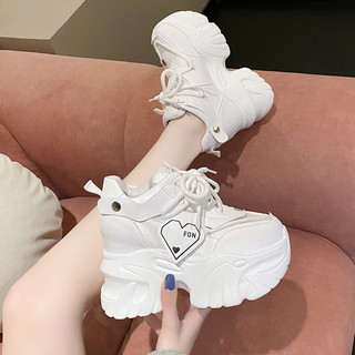(SẴN TRẮNG 34) Giày thể thao thời trang độn đế 10,5cm (sz34-39)