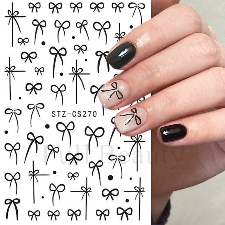 Sticker dán móng, sticker nail, miếng dán móng tay 3D nail sticker mã nơ rẻ CS270 | BigBuy360 - bigbuy360.vn