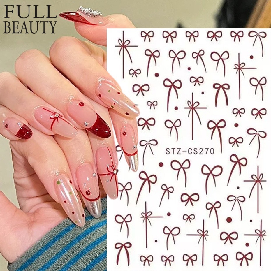 Sticker dán móng, sticker nail, miếng dán móng tay 3D nail sticker mã nơ rẻ CS270 | BigBuy360 - bigbuy360.vn