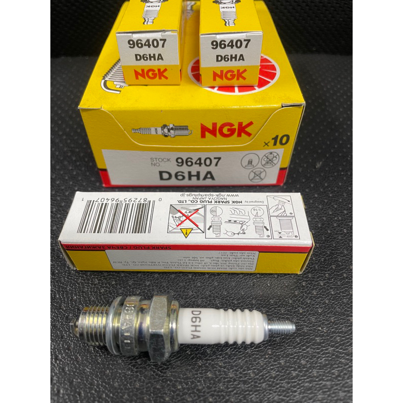 Bugi NGK niken - D6HA (chân ngắn, ren 12mm) Chính Hãng