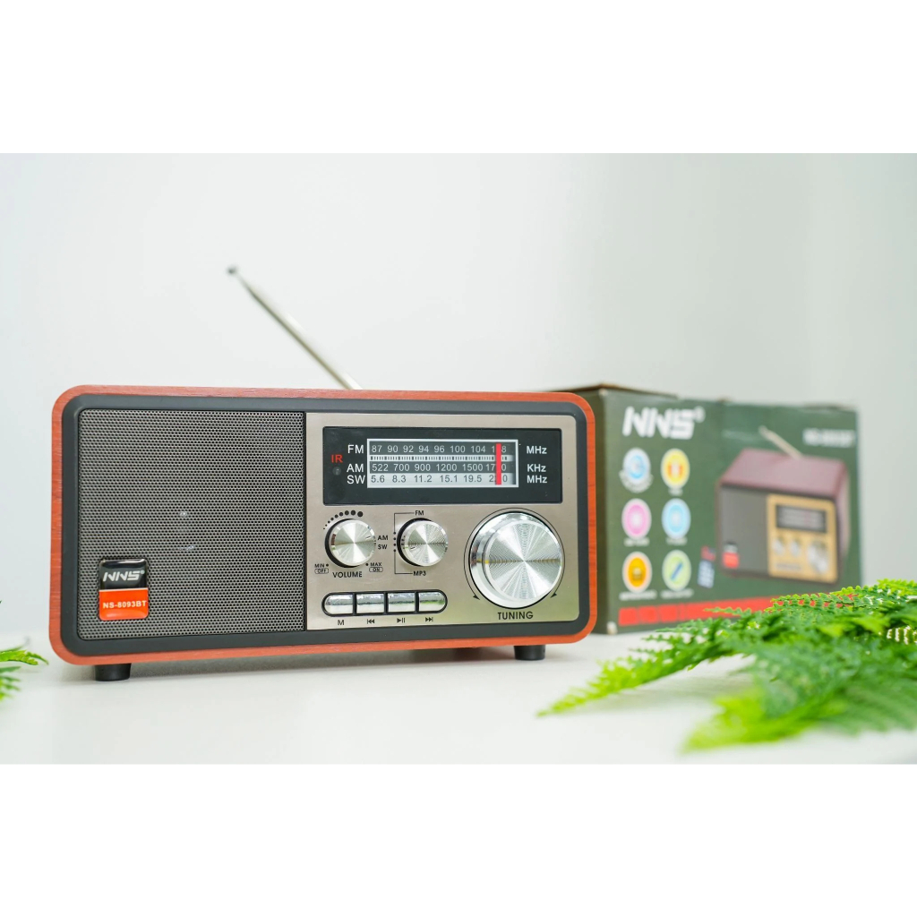 Đài FM Radio NNS NS-8093BT Cao Cấp bắt được Bluetooth kết nối USB thẻ nhớ full chức năng + 12 Tháng BH