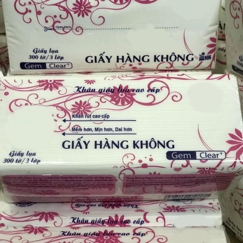 Combo 2 gói giấy ăn lụa cao cấp,khăn giấy rút lụa gói 300 tờ