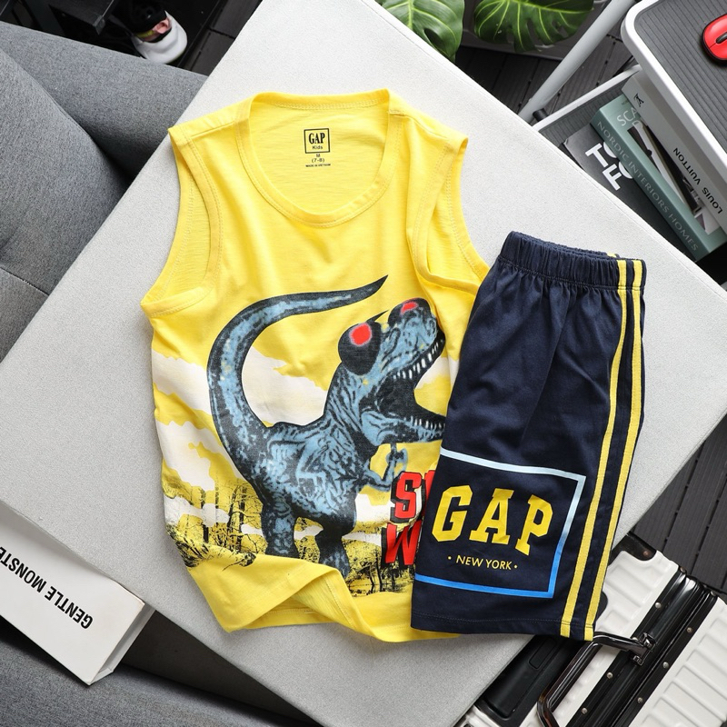 Bộ Thun Cotton Bé Trai Ba Lỗ