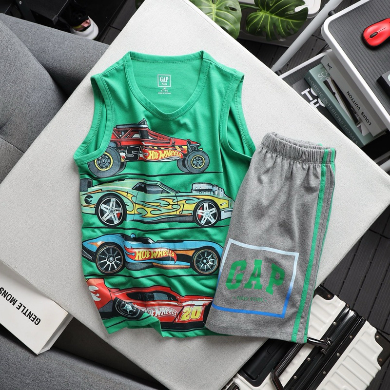 Bộ Thun Cotton Bé Trai Ba Lỗ