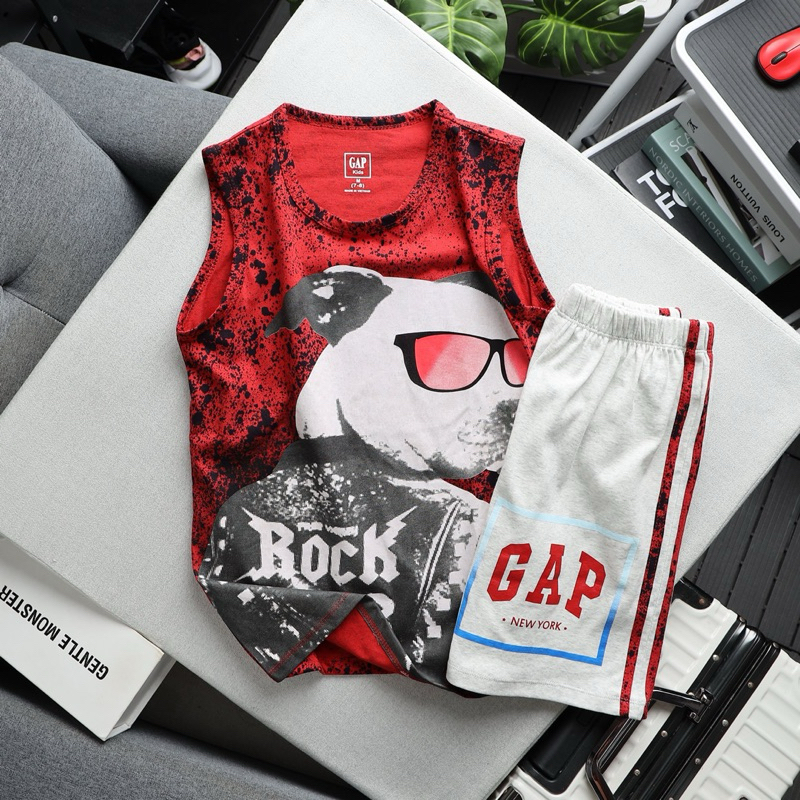 Bộ Thun Cotton Bé Trai Ba Lỗ