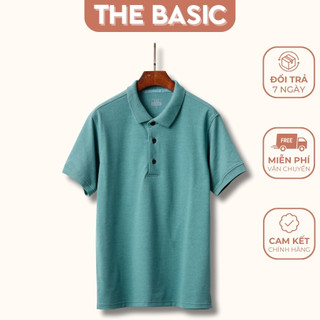 Áo POLO nam THE BASIC Áo Thun Có Cổ chất cotton co giãn cao cấp , thoáng mát - AXG024