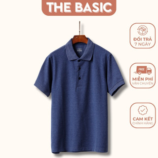 Áo thun polo nam the basic áo thun cổ bẻ vải cá sấu cotton co giãn cao cấp - axd005