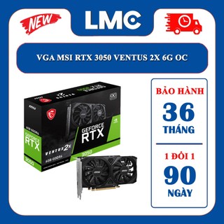 VGA CARD MÀN HÌNH MSI RTX 3050 VENTUS 2X 6G OC (Hàng chính hãng - Bảo hành 36 tháng)