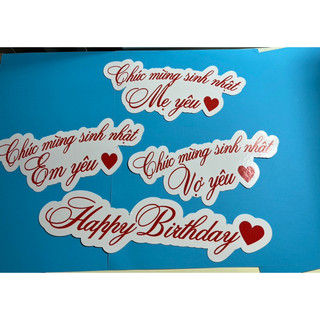 Tem tag banner chúc mừng sinh Nhật, happy birthday, chúc mừng khai trương