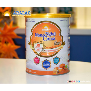 Sữa bột Nano Nghệ Canxi Gold 800gr - hỗ trợ viêm loét dạ dày, giảm triệu chứng khó tiêu