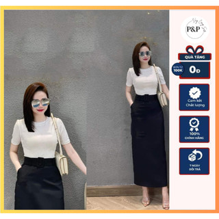  Chân Váy Chữ A Suông 88cm  Tặng Đai Vải _Chân Váy Công Sở Sang Trọng_Chất Liệu Vitex_CV56 
