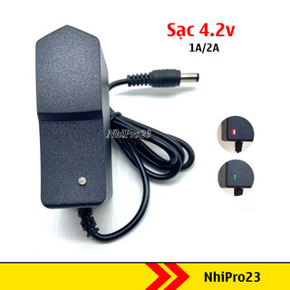 Sạc 1s 4.2v 1a 2a có đèn báo đầy, chuyên sạc pin li-ion 3.7v