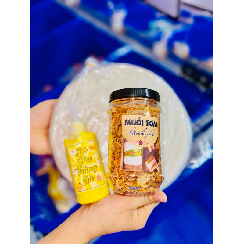 Combo Bánh Tráng Muối Tôm Hành Phi - TẶNG BƠ