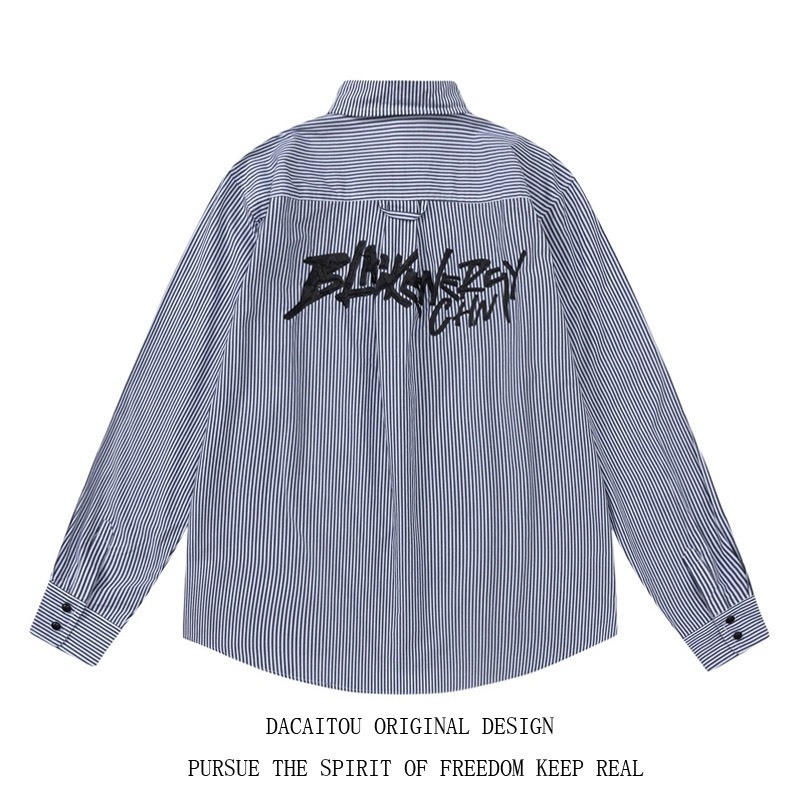 Áo Sơ Mi Unisex Nam Nữ Cực Đẹp In Họa Tiết Chữ Nguệc Ngoạc Sau Lưng