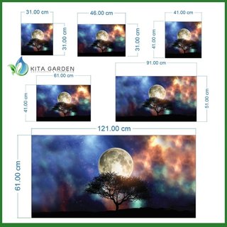 Tranh Decal Dán Bể Cá, Bể Thủy Sinh - Mặt Trăng(Moon)