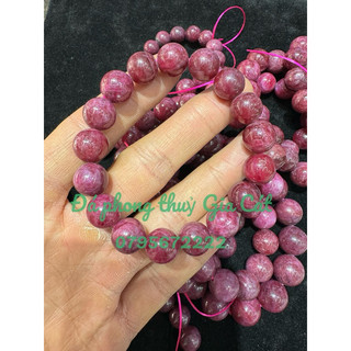 Vòng tay đá ru by nam phi siêu vip full đỏ hồng hàng chuẩn kiểm định được
