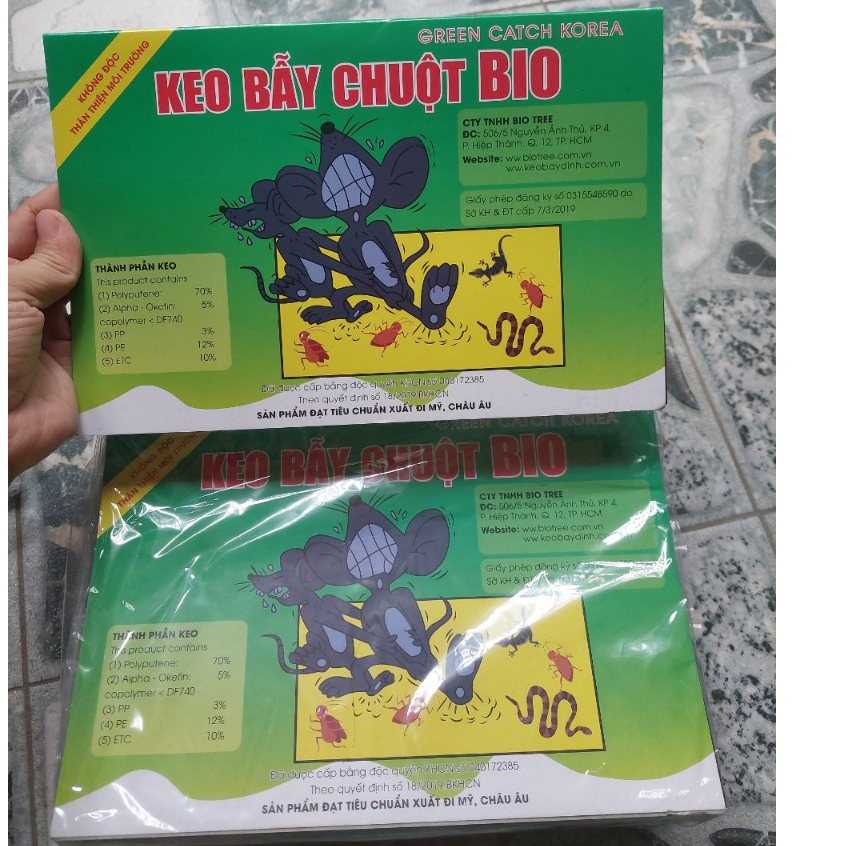 Keo Dính Chuột BIO Siêu Dính, Keo Bẫy Chuột, Bắt Chuột Diệt loại tốt ( bẫy cả chuột nhỏ, chuột to siêu dính )