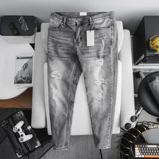 Quần jean big size nam 55kg-130kg màu xám ôm dáng co giãn VNXK xịn