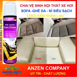 [ SẠCH NHƯ MỚI ] Chai xịt tẩy ghế Sofa da, Nỉ, Vải - Vệ sinh đồ da,trần nỉ nội thất xe ô tô - Foam Cleaner DSQ