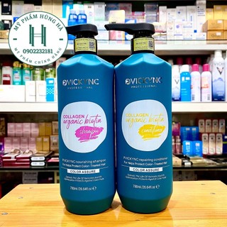 Cặp dầu gội, dầu xả PVICKYNC dành cho tóc nhuộm 780ml, giữ màu tóc nhuộm, không làm trôi màu tóc
