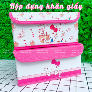 Hộp đựng khăn giấy xếp gọn Hello Kitty Doremon Doraemon