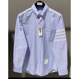 Áo sơ mi thom brown xanh, 4 sọc xanh nhạt oxford