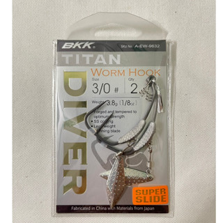 Lưỡi đơn BKK Titan Diver size #3/0 4g chuyên dành móc mồi mềm NFF, IKA, Duckfin Shad.