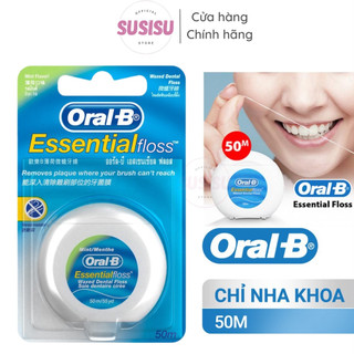 Chỉ nha khoa oral-b - esential floss waxed dental floss 50m