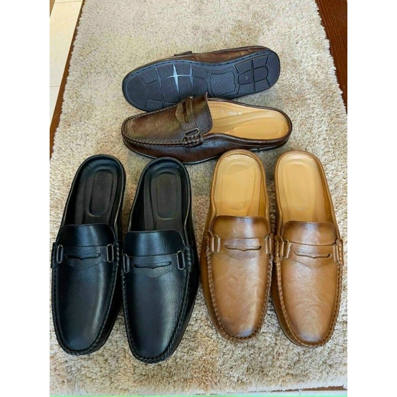 Giày Sục Công Sở Nam HAMAND da bò nguyên tấm bảo hành 1 năm | BigBuy360 - bigbuy360.vn