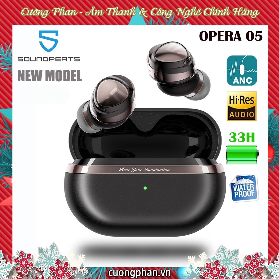 Tai nghe Nhét Tai Bluetooth SoundPEATS Opera 05 - Chống Ồn Chủ Động HiRes Audio LDAC, Bluetooth 5.3