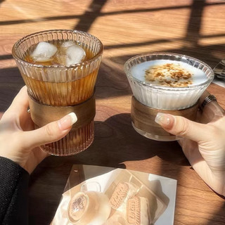 Ly thuỷ tinh vòng gỗ cao cấp JX