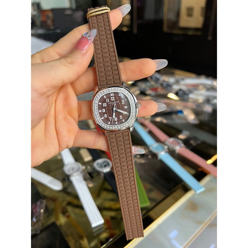 Đồng hồ Patekkk Philippee  Lady nữ dây Silicon cao cấp chuẩn loại 1 mặt vuông đính đá sáng