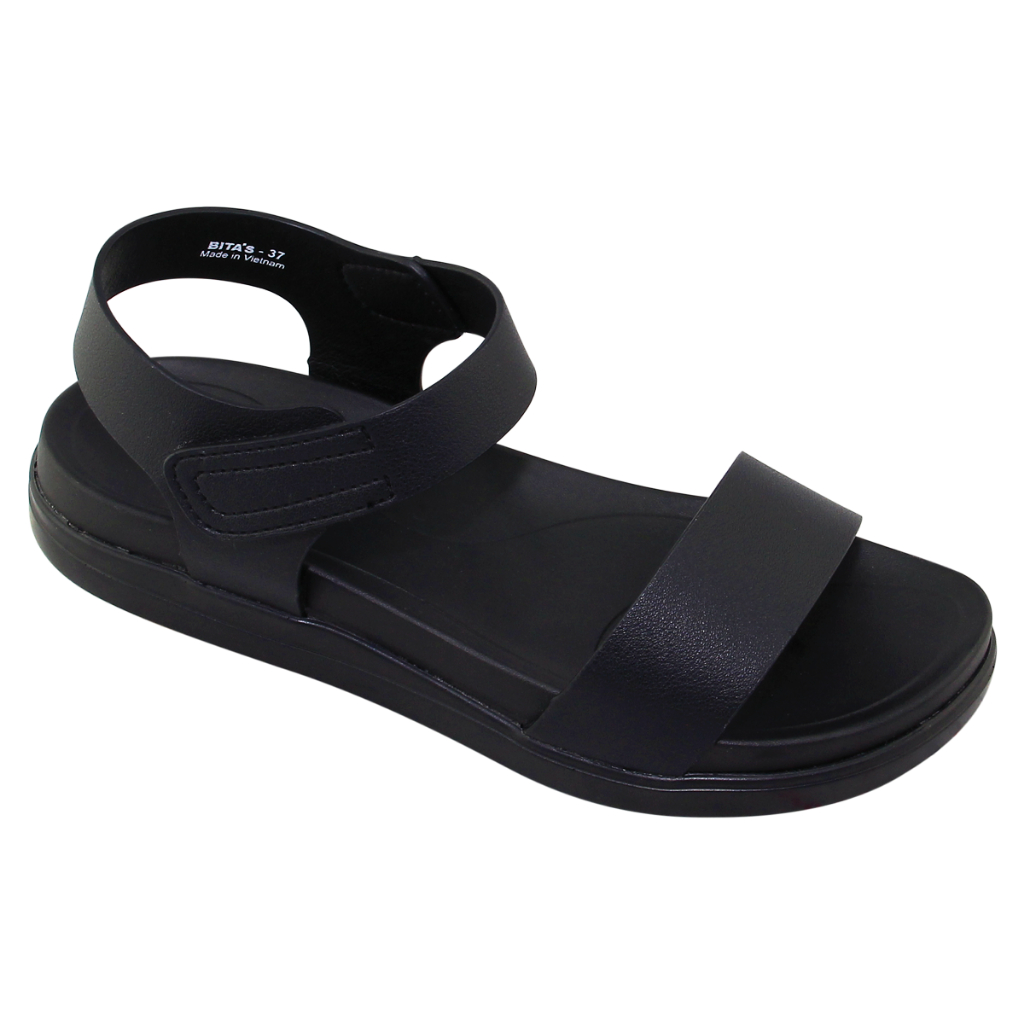 Sandal đế bằng nữ Bita's SHANA.02 (Đen + Kem + Vàng bò)