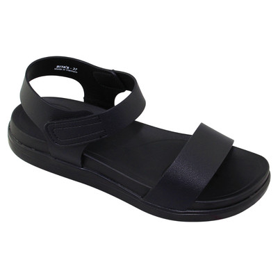 Sandal đế bằng nữ Bita's SHANA.02 (Đen + Kem + Vàng bò)