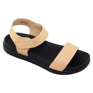 Sandal đế bằng nữ Bita's SHANA.02 (Đen + Kem + Vàng bò)