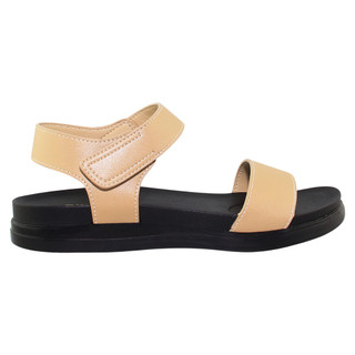 Sandal đế bằng nữ Bita's SHANA.02 (Đen + Kem + Vàng bò)
