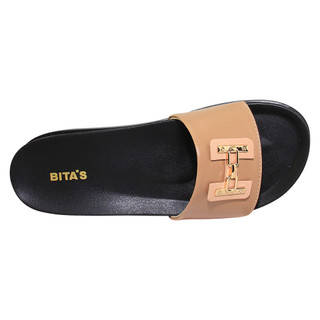 Dép quai ngang nữ Bita's DORA.07 (Đen + Kem + Nâu + Trắng)