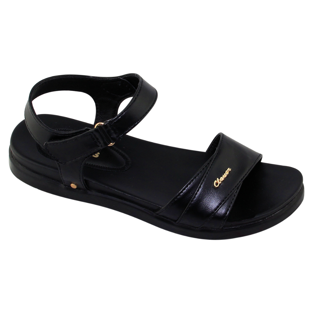 Sandal đế bằng nữ Bita's SYN.287 (Đen + Kem + Nâu)